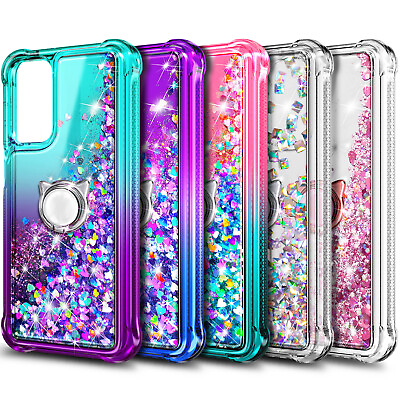 For Samsung Galaxy A15 5G Bling Glitter Phone Case w Tempered Glass amp; Lanyard $12.98