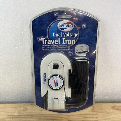#ad American Tourister Travel Iron Dual Voltage AM0014WH Brand New In Package $10.49