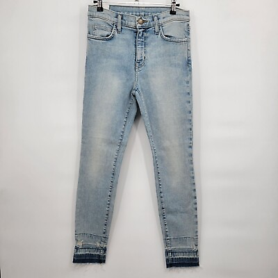 #ad Current Elliot The high Waist Stiletto Jeans Raw Hem Joey Vintage 27 Womens $29.92