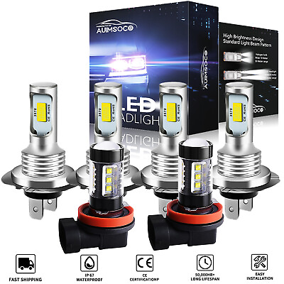 #ad For Hyundai Sonata 2011 2012 2013 2014 LED Headlight Bulbs Fog Light Kit $44.43