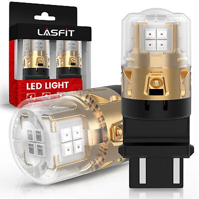 #ad Lasfit Red LED Stop Brake Tail Light Bulb Lamp 3157 3156 4157 3057 FreeReturn 2X $22.99
