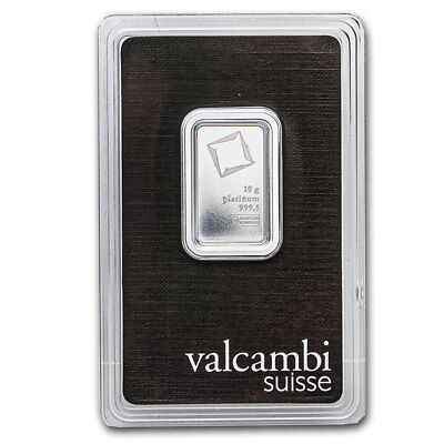 #ad 10 gram Platinum Bar Valcambi In Assay $382.46