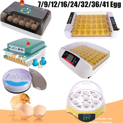 #ad 7 12 16 32 36 41 Eggs Incubator Digital Hatcher Bird Chicken Auto Manual Turning $71.99
