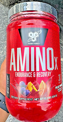 #ad #ad BSN Amino X Endurance Recovery Agent Fruit Punch 15 3 oz 435 g GMP Quality $20.99