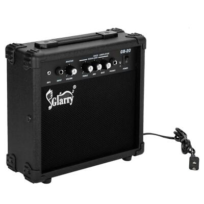 #ad New Glarry Black Electri Bass Guitar 20W Amplifiers Electric Bass Sound AMP $34.49