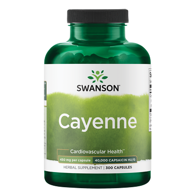 #ad Swanson Cayenne 450 mg 300 Capsules $14.99