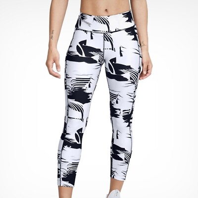 #ad UNDER ARMOUR NWT Heat Gear Print Ankle Crop Compression Leggings XS $17.99