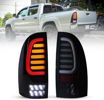 #ad LED Tail Lights Yellow Sequential Signal Brake Lamps For 2005 2015 Toyota Tacoma $159.99