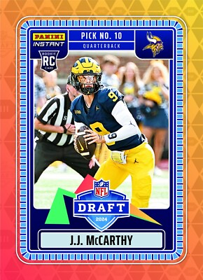 #ad #ad 2024 Panini Instant J.J. McCarthy Draft Night SP Rookie Card **Pre Sell** $6.78
