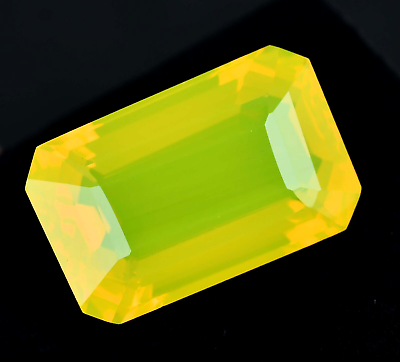 #ad 42.15 Ct Natural NEON Yellow Opal Radiant Certified 25.90 x 16.70 mm Gemstone $34.30