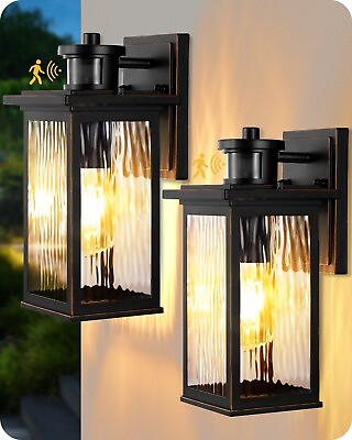 #ad EDISHINE 2 Pack Dusk to Dawn Wall Light Wall Lantern Sconce for Porch Front Door $70.54