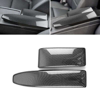 #ad ABS Carbon Texture Center Armrest Box Cover For Mercedes Benz C E GLK Class W204 $17.99