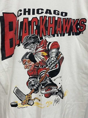 #ad Chicago Blackhawks NHL Vintage Hockey T Shirt Unisex Men Women S 3XL $17.09