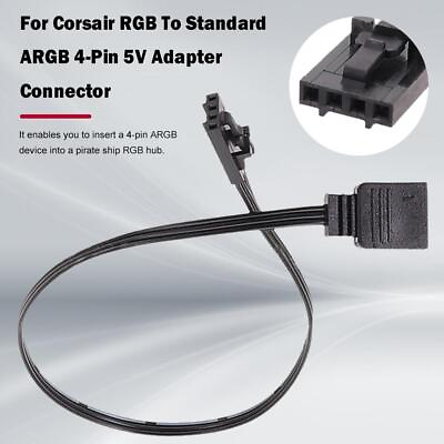 #ad For Corsair 4 Pin RGB to Standard ARGB 5V 3 Pin Connector w HOT Adapter O6S6 $6.11