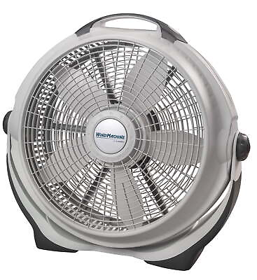 #ad Lasko Wind Machine 20quot; Pivoting Floor Fan with 3 Speeds 23quot; H Gray A20301New $36.99