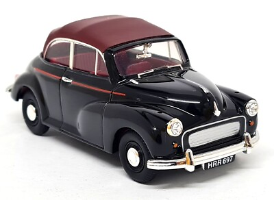 #ad Vanguards 1 43 Morris Minor Convertible Black Maroon Diecast Scale Model Car C $63.18