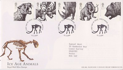 #ad FREEZYWATER PMK GB ROYAL MAIL FDC FIRST DAY COVER 2006 ICE AGE ANIMALS STAMP SET GBP 2.95