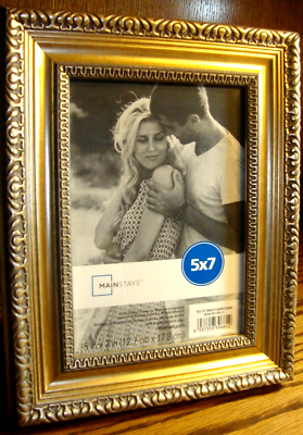 #ad Walmart Mainstays Gold Tone Photo Frame Holds 5quot;x 7quot; Picture Wall or Tabletop A5 $11.69