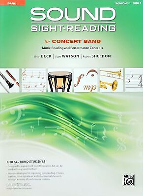 #ad Sound Sight Reading for Concert Band Trombone 2 Book 1 $17.99