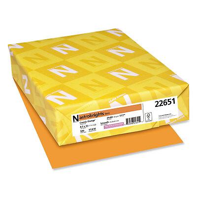 #ad Neenah Paper Astrobrights Colored Paper 24lb 8 1 2 x 11 Cosmic Orange 500 $18.89