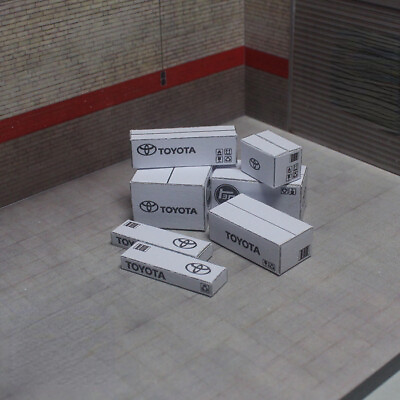 #ad Diorama 1 64 Scale Car Garage Props Toyota White Boxes Scene Display Box Model $5.99
