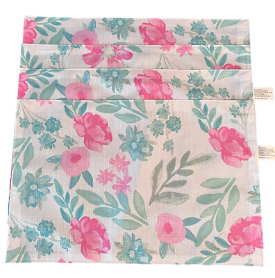 #ad Set of 4 Home Collection Spring Floral Garden Fabric Placemats 11 in X 17 in $16.99