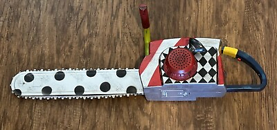 #ad GEMMY 72438 29quot; Life Size CLOWN CHAINSAW PROP w sound Blade Spins Tested Works $45.00