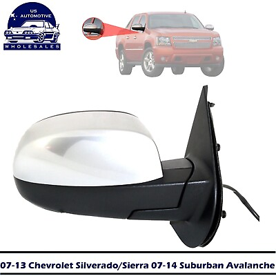 #ad New Passenger Side Power Mirror Chrome For 2007 2013 Silverado Suburban Sierra $61.01