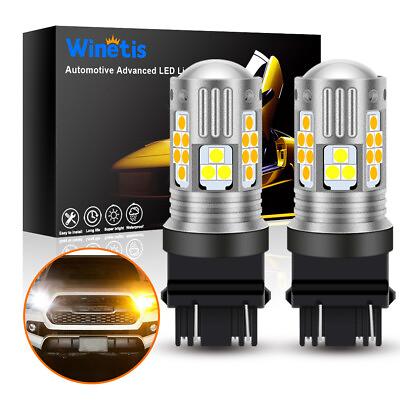 #ad LED Turn Signal Lights for Toyota Sienna 2005 2020 3157 White Amber 36SMD 3030 $13.55