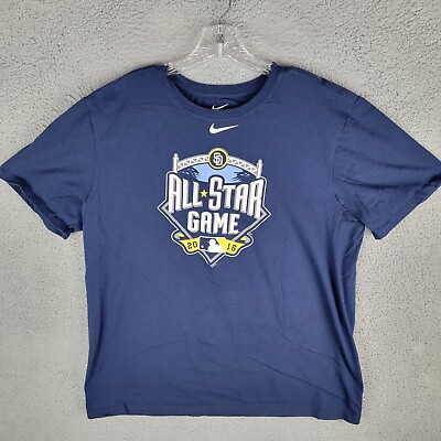 #ad Nike MLB 2016 Baseball All Star Game Mens T Shirt XL Blue Athletic Fit San Diego $12.99