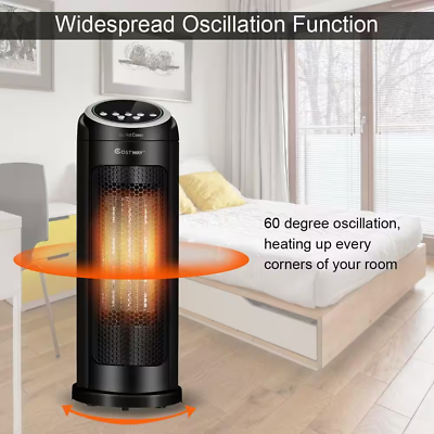 1500 Watt Infrared Portable Space Heater with Dual Heating System amp; Thermostat $115.86