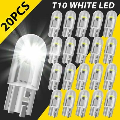 #ad 20pcs White T10 194 168 W5W 2825 LED License Plate Interior Light Bulb 6000K $8.20