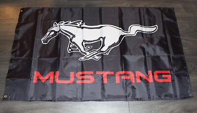 #ad Ford Mustang Racing Banner Flag Garage Man Cave Motorsports Race Mechanic yy $9.95