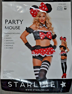 #ad Party Mouse Costume Minnie Mouse Style Medium Halloween Party Role Play $29.99