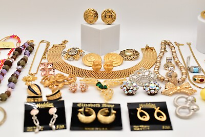 #ad Vintage Jewelry Lot Givenchy Dior Joan Rivers Monet Ann Vien AK 1928 Kirks J57 $495.00