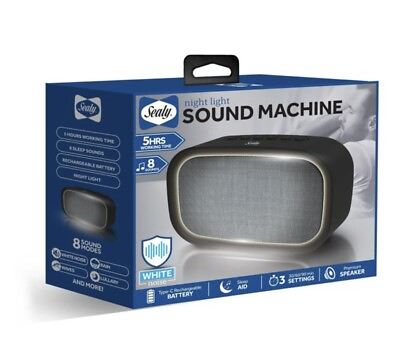 #ad Sealy Fabric Rubberized Sleep Speaker w Night Light amp; 5 Hours Work Time SN 109 $25.00
