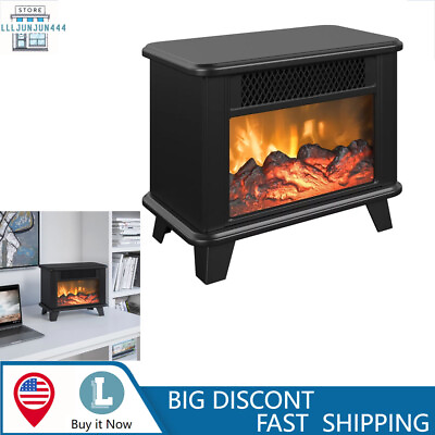 #ad Black ChimneyFree Electric Fireplace Personal Space HeaterUSAFree Shipping $33.25