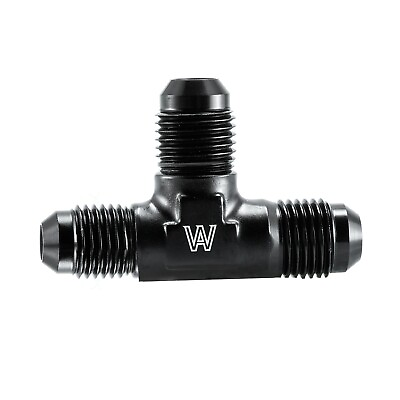 #ad 1pc 6 6 6 AN Male Flare 6 6 6AN T Junction Adapter Fitting Aluminum Black $9.99
