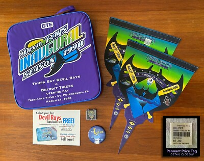 #ad ULTIMATE Tampa Bay Devil Rays Inaugural Game 1998 Opening Day MLB Memorabilia  $139.45