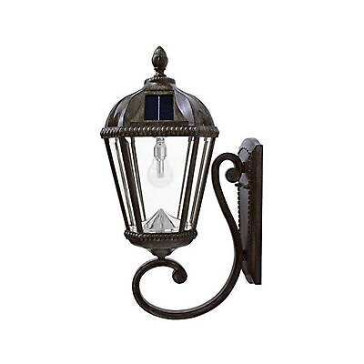 #ad Gama Sonic Solar Outdoor Wall Light Royal Bulb Exterior Sconce Lamp Weather... $281.14
