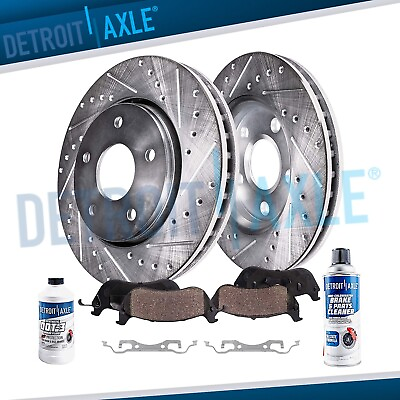 #ad Front Drilled Rotor Brake Pad for 2011 2018 Jeep Grand Cherokee Dodge Durango $146.24