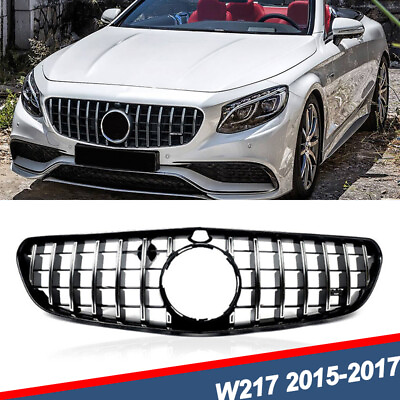 #ad For Mercedes C217 S63 S65 AMG Coupe 2014 2017 GT Front Grille Grill ChromeBlack $1339.99