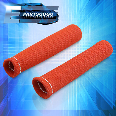 #ad For Ford 1200° Degree Protector Spark Plug Wire Heat Shield Insulation Boot Red $10.99