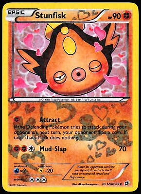 #ad Pokémon Card Stunfish Reverse Holo RC12 RC25 LP Radiant Collection $1.99