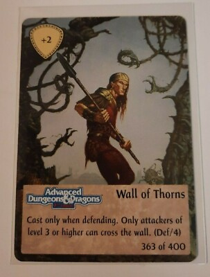 #ad TSR Spellfire CCG 1st Ed. WALL OF THORNS Card #363 of 400 Dungeons amp; Dragons $4.95
