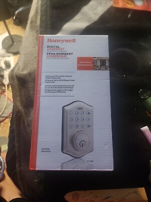 #ad Honeywell Digital Deadbolt Door Lock with Electronic Keypad Satin Nickel NIB $44.39