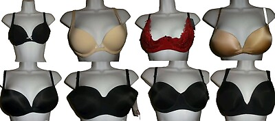 #ad Cacique Womens Bra Boost Plunge Strapless Wired Black Beige Red 32A 32B 34A 36A $8.99