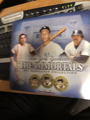 #ad NEW YORK YANKEES THE IMMORTALS MEDALLION COLLECTION FOLDER OF 2005 $9.99