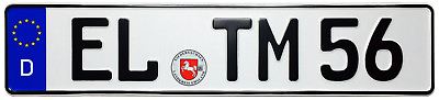 #ad Emsland Front German License Plate by Z Plates with Random Unique Number NEW $34.99