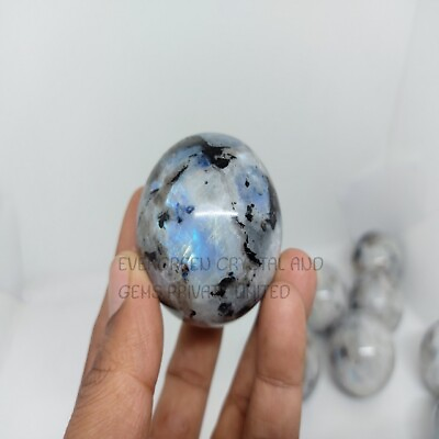 #ad Rainbow Sphere Moonstone Ball White Natural Crystal India Gemstone Healing Stone $34.18